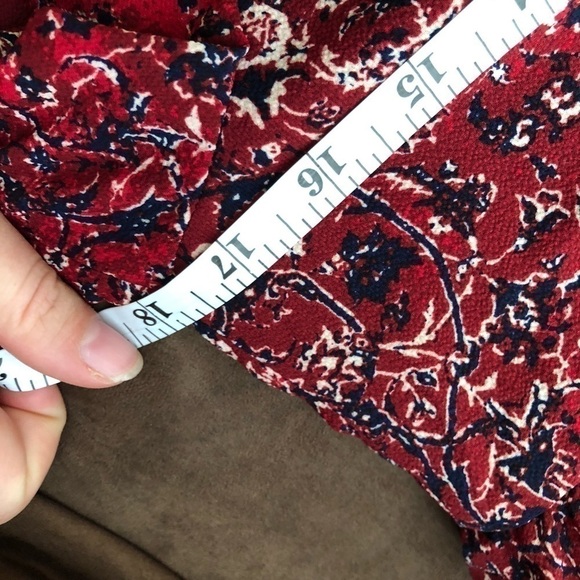 Tavik The Upside Red Floral Lace Up Dress NWT Small - Picture 12 of 13